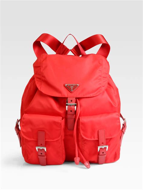 prada mini backpack red|Prada unisex backpack.